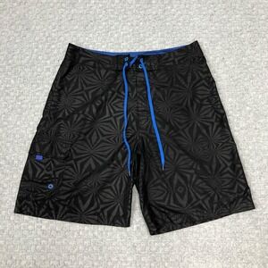 Sideout Swim Shorts Mens 36 Black Trunk Boardshorts Beach Pocket Costal Vacation